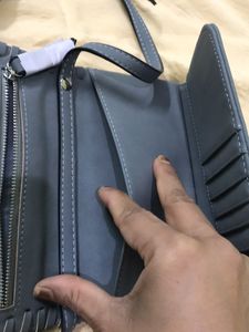 Stylish Blue Crossbody Bag with Weave Detail