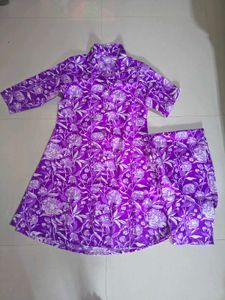 Purple Floral Print coord set