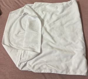 2 White Medium Size Pillow Cover