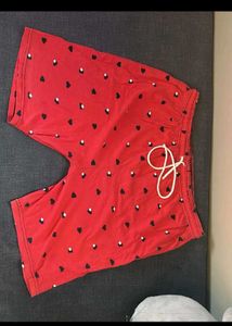 red shorts summer
