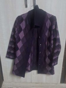 Stylish Diamond Pattern Jacket