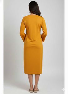 Elegant Woolen Mustard Embroidered Kurti