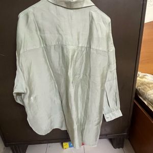 Oversized Green Button-Up Shirt(unused)