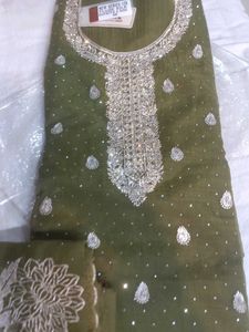 Embroidered suit Set with Dupatta