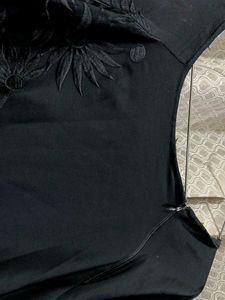 Elegant Black Embroidered Abaya