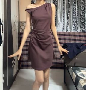 Chic One-Shoulder Ruched Mini Dress