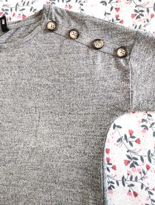 Max Half Sleeves Gray Tshirt