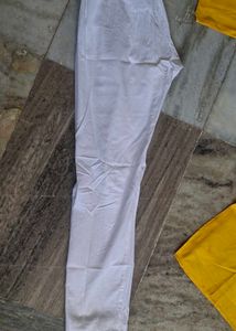 Men's Yellow Kurta with White Pajama