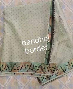Elegant Bandhej Border Saree