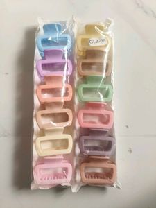 Pastel Matte Claw Clip Set(Pack of 12)