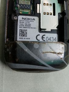 Used Nokia Sliding Keypad Mobile Phone. No Battery. Long Time No Used.