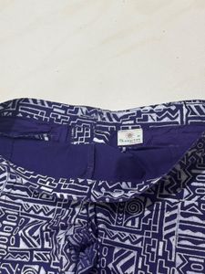 💙 Navy &amp; White Printed Flared Pants