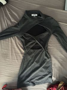 Ribbed Cut-Out Bodycon Dress