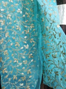 Embroidered Net Fabric 💙