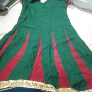 Kids Green Kurta Set with Dupatta