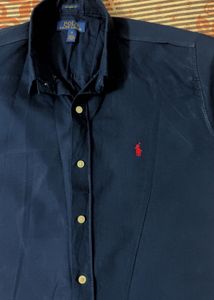 Classic Navy Blue Button-Down Shirt