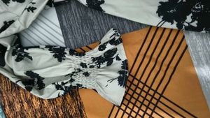 savana a line midi dress flounce sleeves