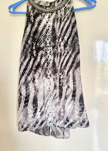 Chic Animal Print Halter Top
