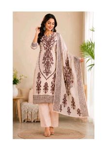 New Elegant Printed Kurta Set with Dupatta