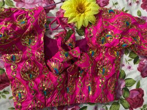 Pink Sequin Embellished Blouse