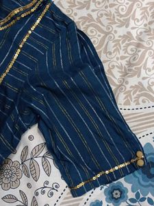 Stylish Blue Striped Kurta