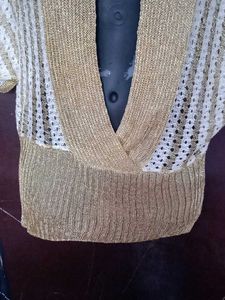 Gold &amp; White Sheer Cover-Up fixed price