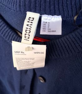 Navy Blue Button-Up Cardigan
