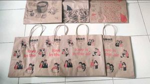 6 Assorted Paper Shopping Bags Grocery bag