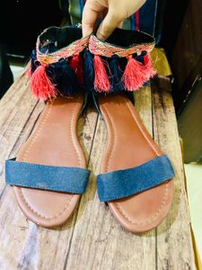 Bohemian Tassel Flat Sandals
