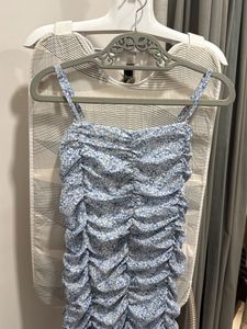 Floral Ruched Bodycon Mini Dress
