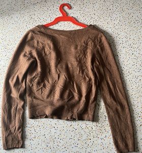Brown Cardigan with Pockets