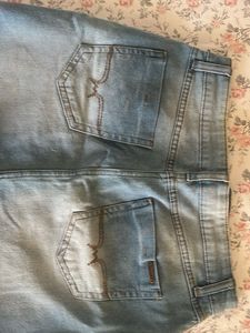Light Wash Denim Mini Skirt