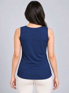 Stylish Blue Tank Top with Medusa Logo