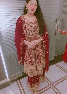 maroon folder Zari work