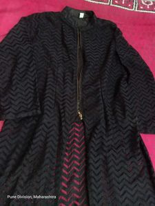 Elegant Black Kurta Set with Jacket