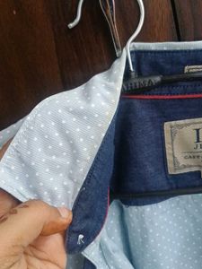 Light Blue Polka Dot Men's Shirt