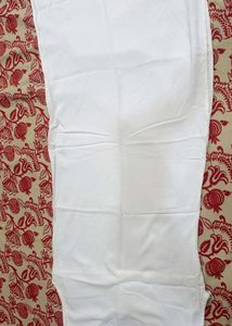 Yellow &amp; White Straight Kurti with Shrug | M Size