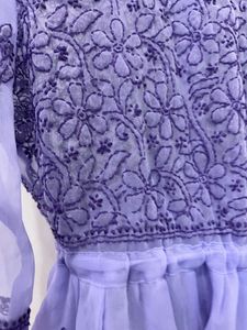 Beautiful Lavender Chikankari Kurta