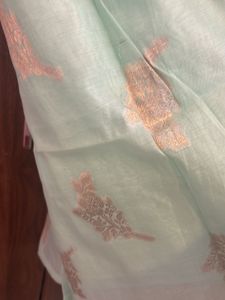 Elegant Mint Green Embroidered Suit Set negotiable