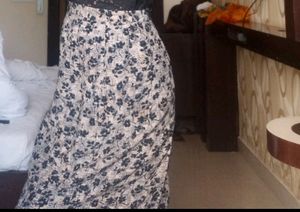 Vintage Floral Midi Skirt