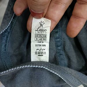 Comfortable 💙 Grey Cotton Bra