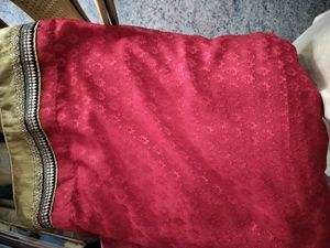 Elegant Red Saree with Embellished Border