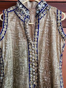 Heavy Designer Front Slit Party Wear Dress