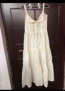 chicken frock in chinese cut collar with belt