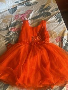 Orange Tulle Party Dress