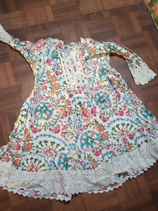 Boho Floral Print Kurta