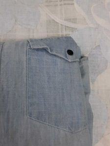 Men's Light Wash Denim Shirt