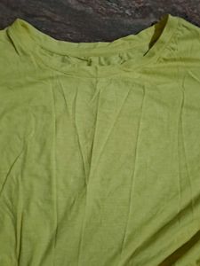 Yellow Cold Shoulder Top