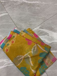 Embroidered Mustard Kurta