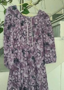 Elegant Floral Print Anarkali Kurti🤌🪷✨.size - X